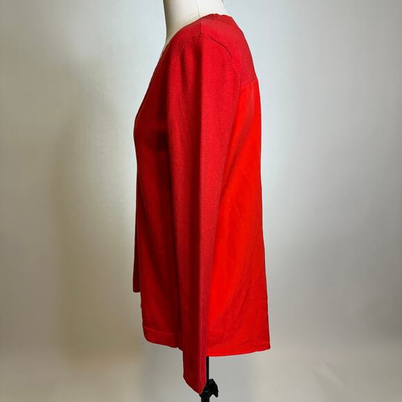 NWT Talbots Red V-Neck Cotton Rayon Nylon Front Poly Back Sweater Womens Size XS - Picture 5 of 10